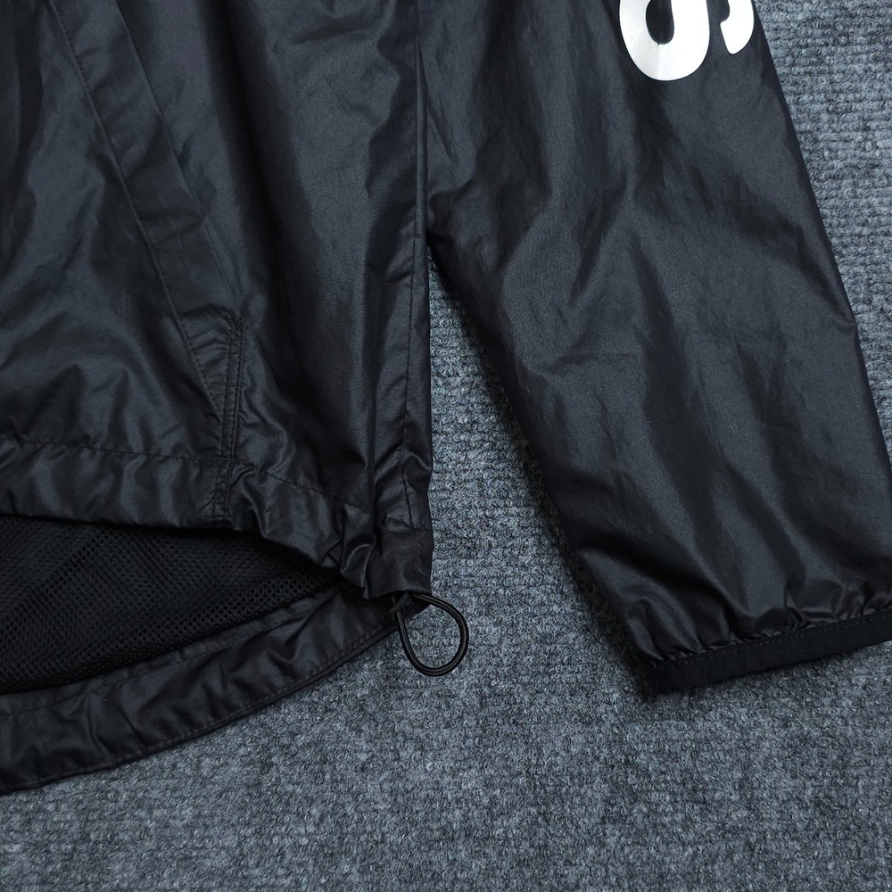 Adidas Linear Logo Windbreaker Jacket Womens XS Black Hooded Full Zip Running - Picture 5 of 10